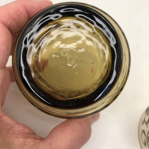 MCM Libbey Brown Prado Swirl Vtg 8 Oz Set of 4 - Picture 6 of 9